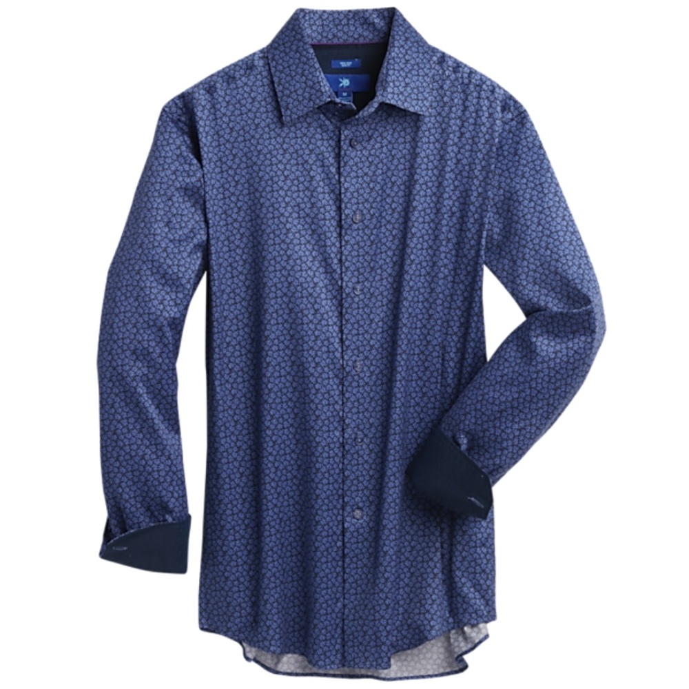 Egara Blue Floral Sport Shirt